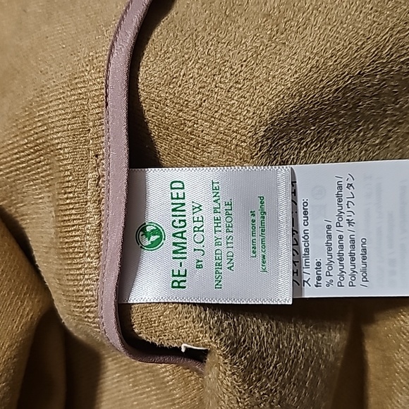 J. Crew Puff Sleeve Faux Leather Top, Size 10 - Picture 8 of 11